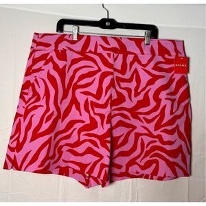 Spanx red and pink shorts size 1x